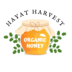 Yellow and Green Organic Honey Farm Logo